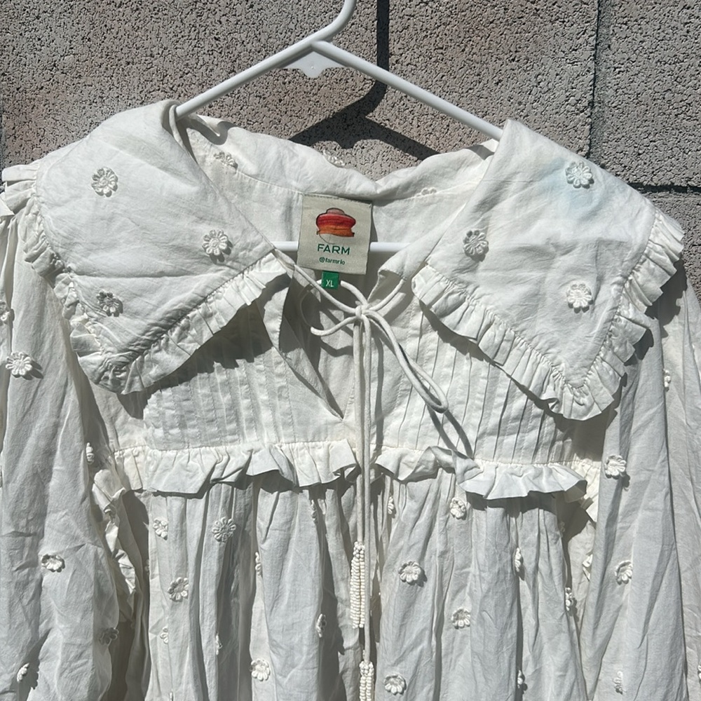 FARM Rio White Embroidered Blouse - Picture 3 of 6